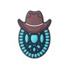 Silicone Focal Bead Cowboy Hat